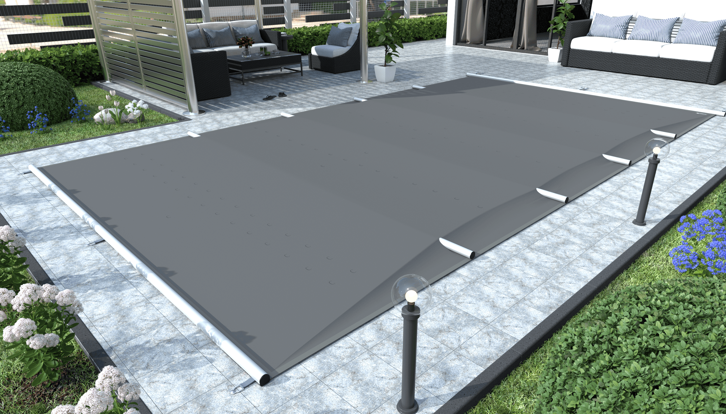 Standard / Standard Keder safety pool cover, cover made to measure for the pool